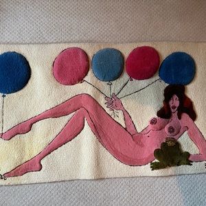 Custom, vintage rug by Phillip Ratner and Edward Firlds.